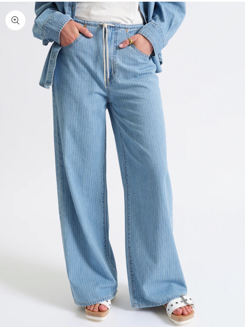 Daze denim Madison Mid Rise Wide Leg In Whimsy